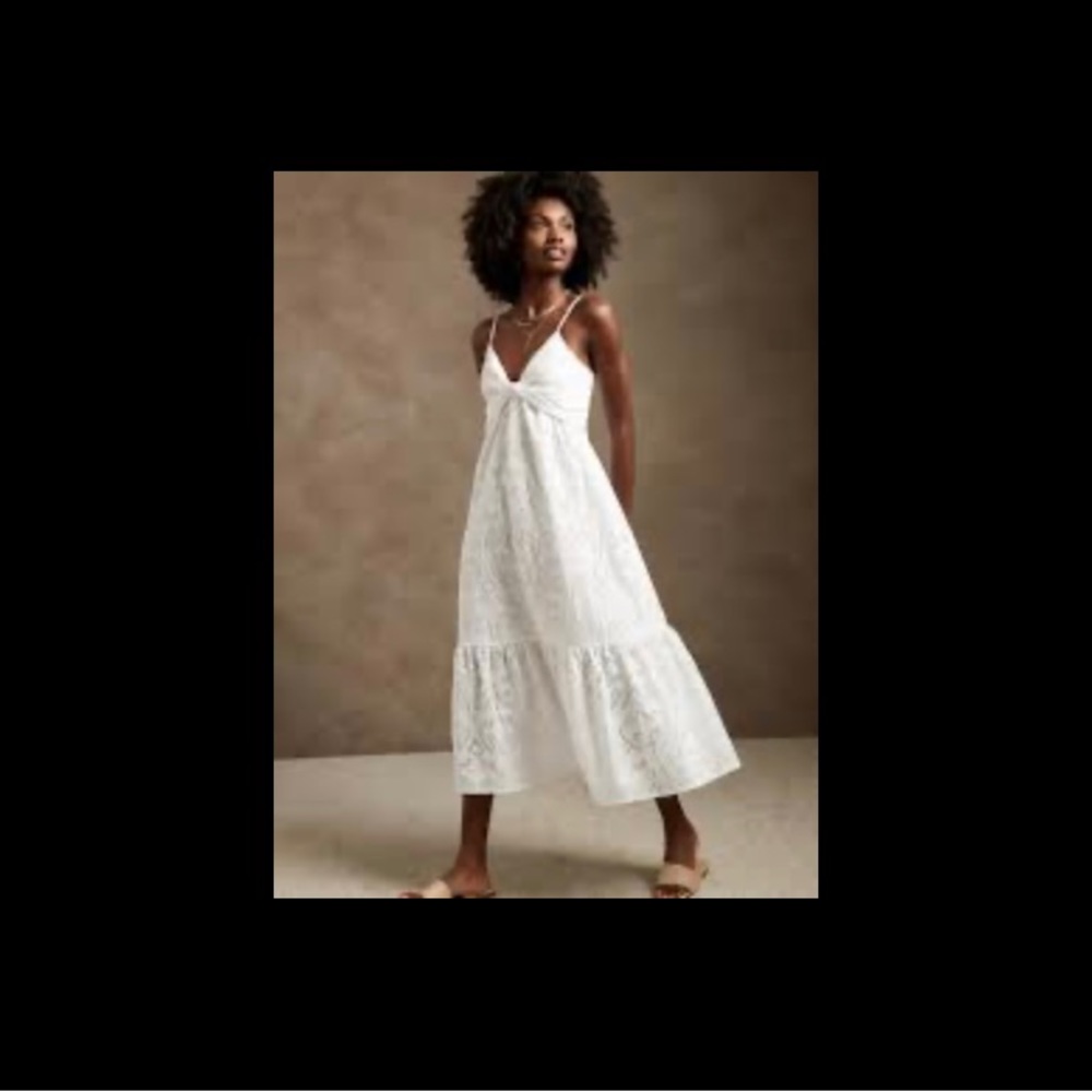 Banana Republic Eyelit Midi Dress XXL